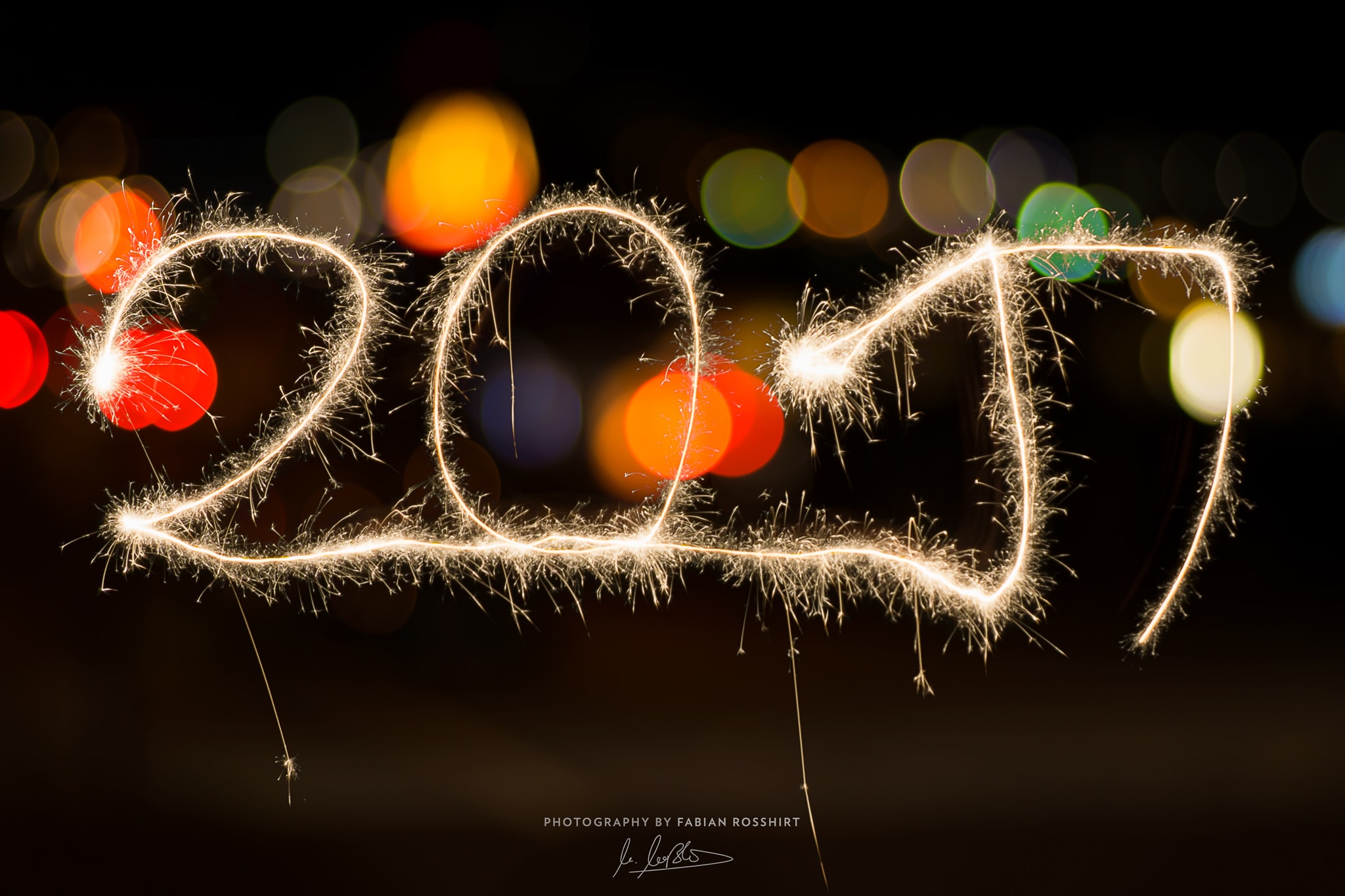 Lightpainting 2017, Silvester, New Year, Lights (Photography Wallpaper HD Wandbild Wandbilder Hintergrundbild Background)