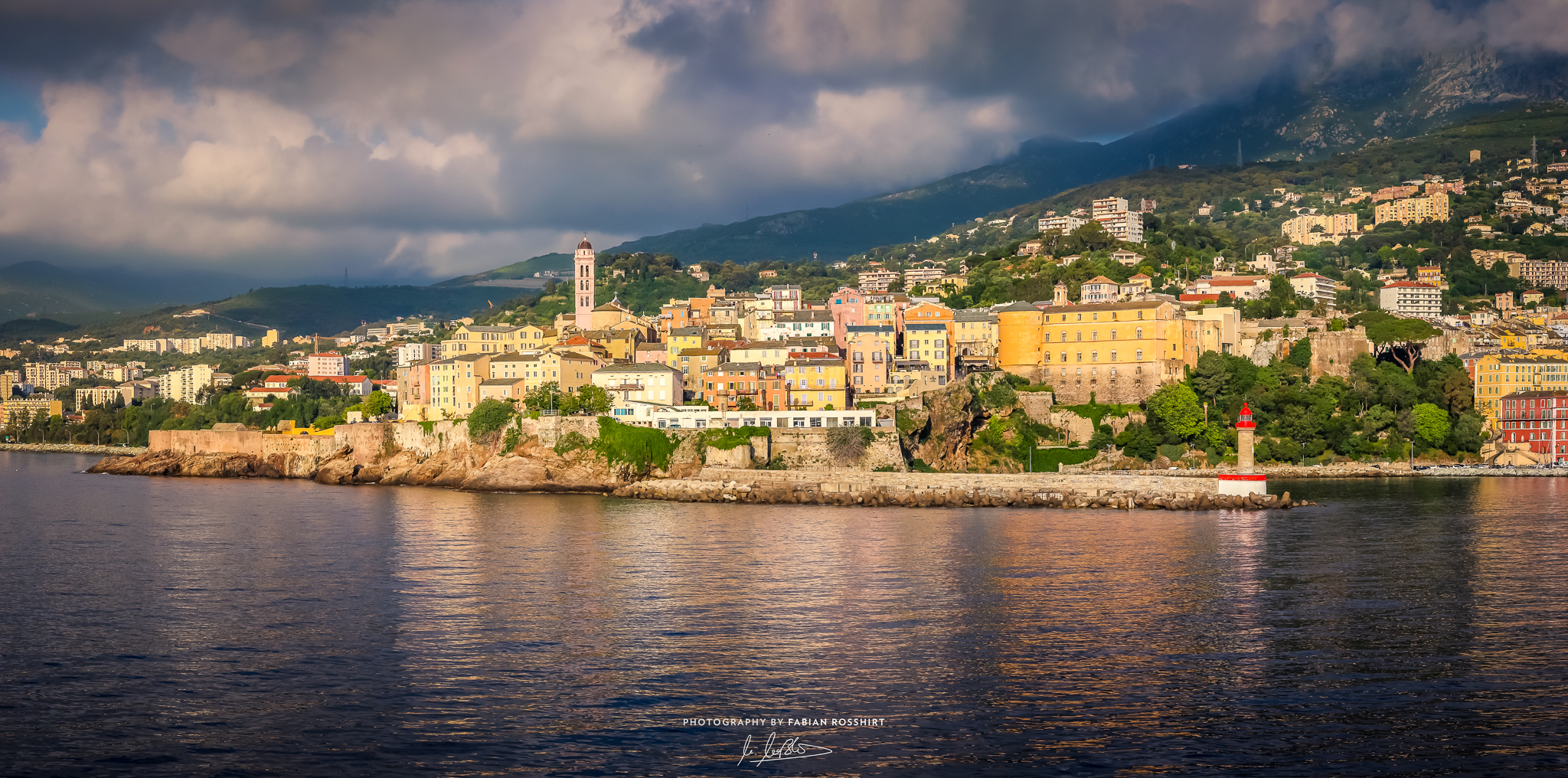 Bastia, Corsica, France, Sea, Meer, Ferry, Morning (Photography Wallpaper HD Wandbild Wandbilder Hintergrundbild Background)